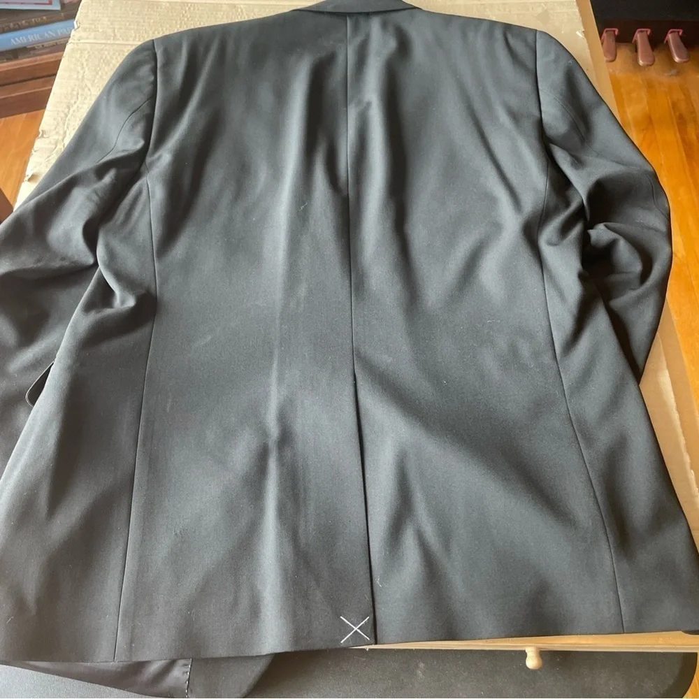 Chaps, Black,Slim Fit Blazer, 42R